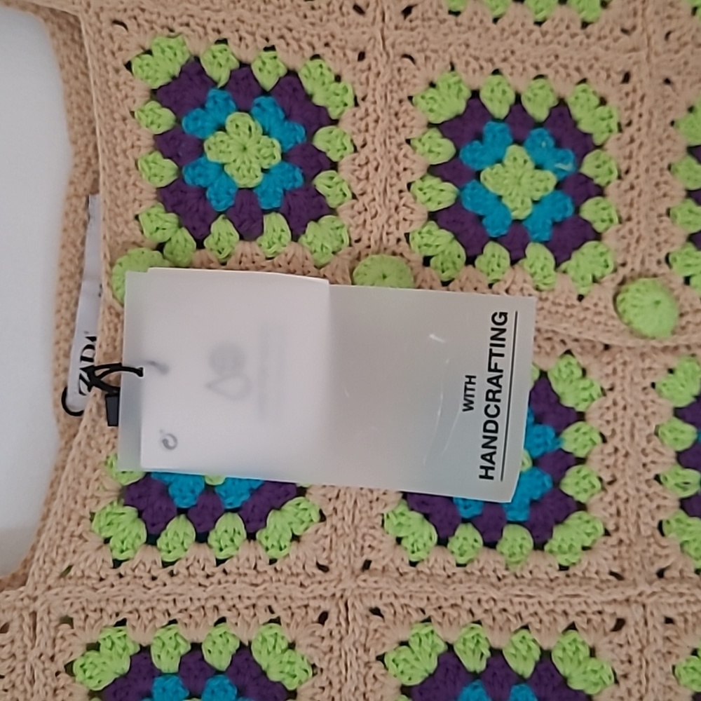 Zara Women's Crochet Crop Top - Picture 2 of 8